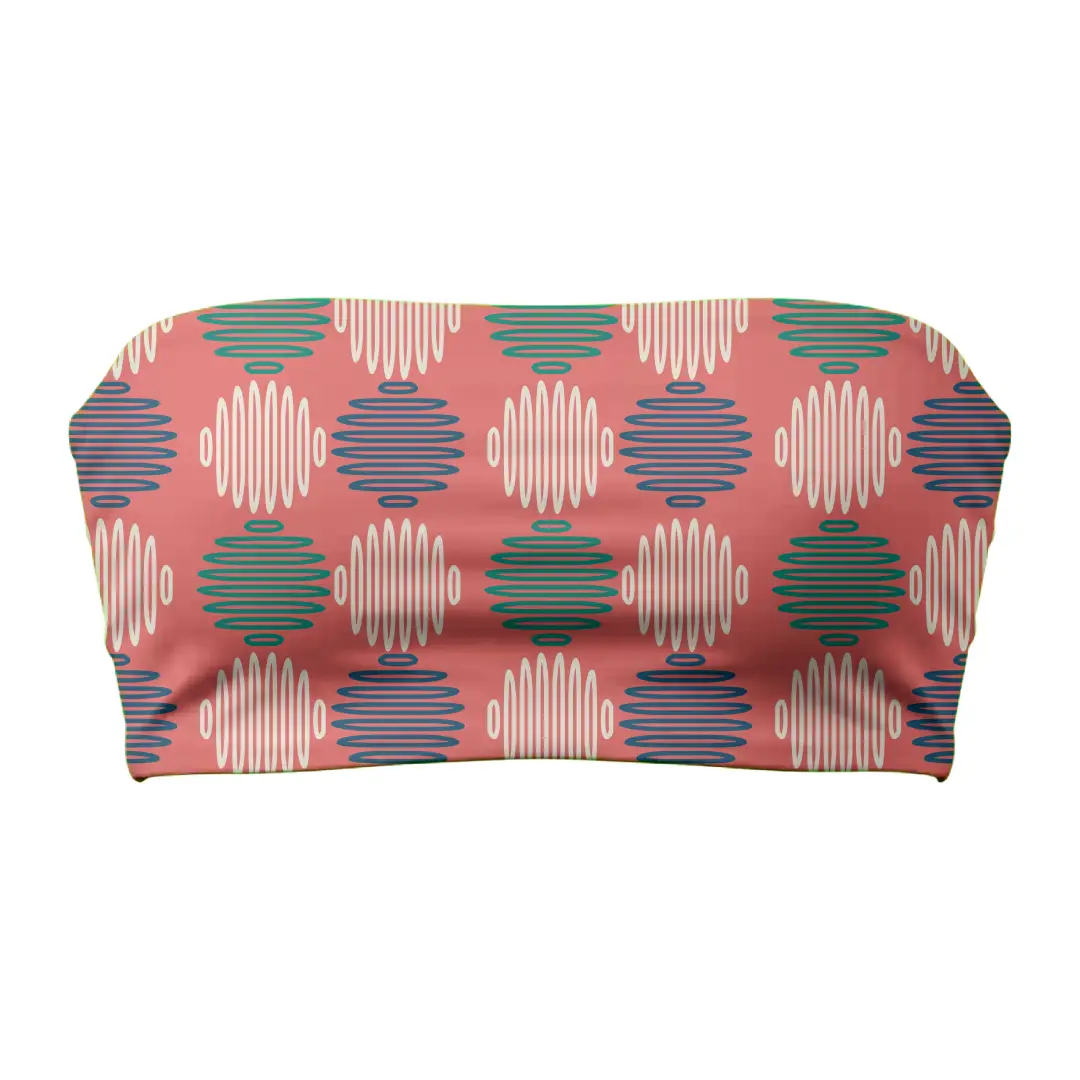 Abstract Shapes Print Mini Skirt And Tube Top Set - Image 4