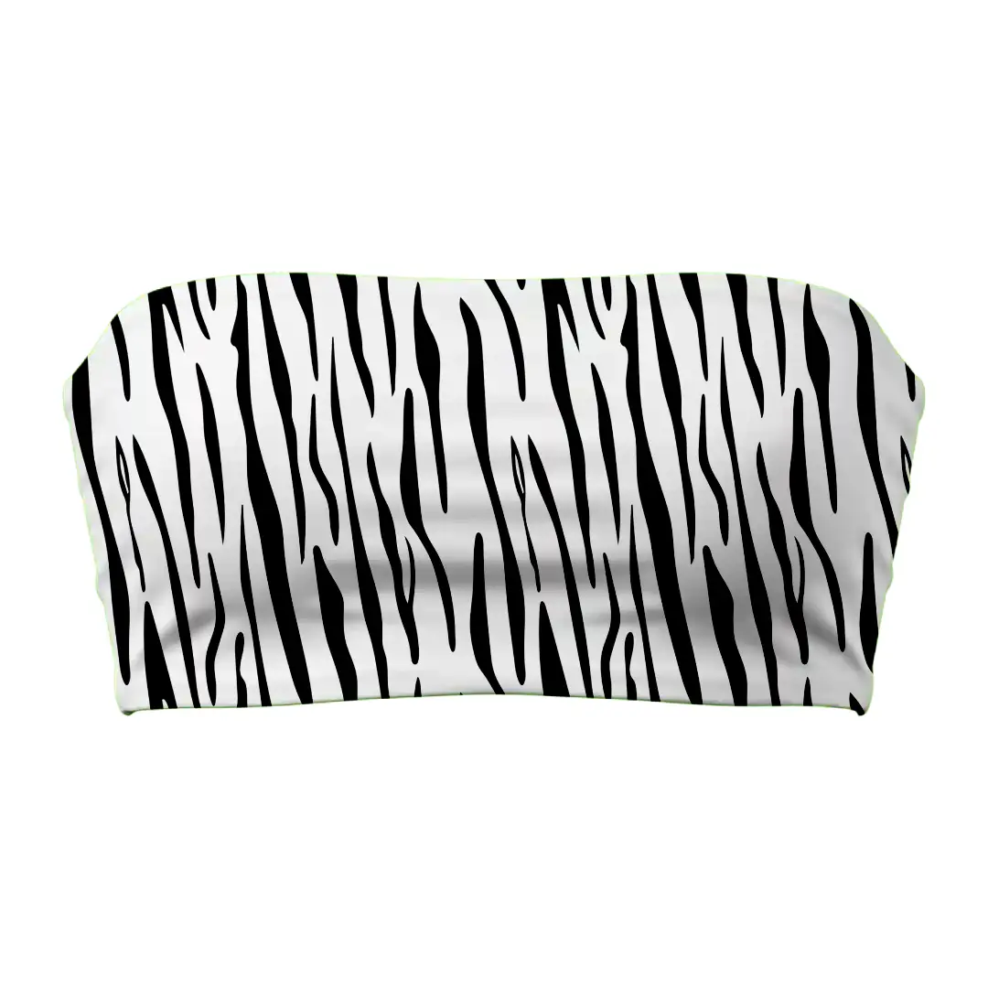 Zebra Print Mini Skirt And Tube Top Set - Image 4