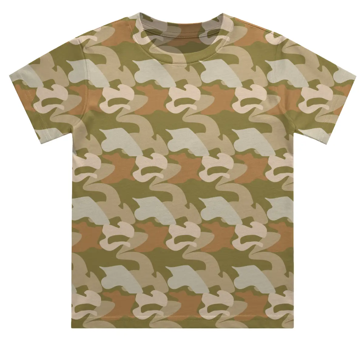 Kids Sand Color Camouflage T-shirt - Image 2