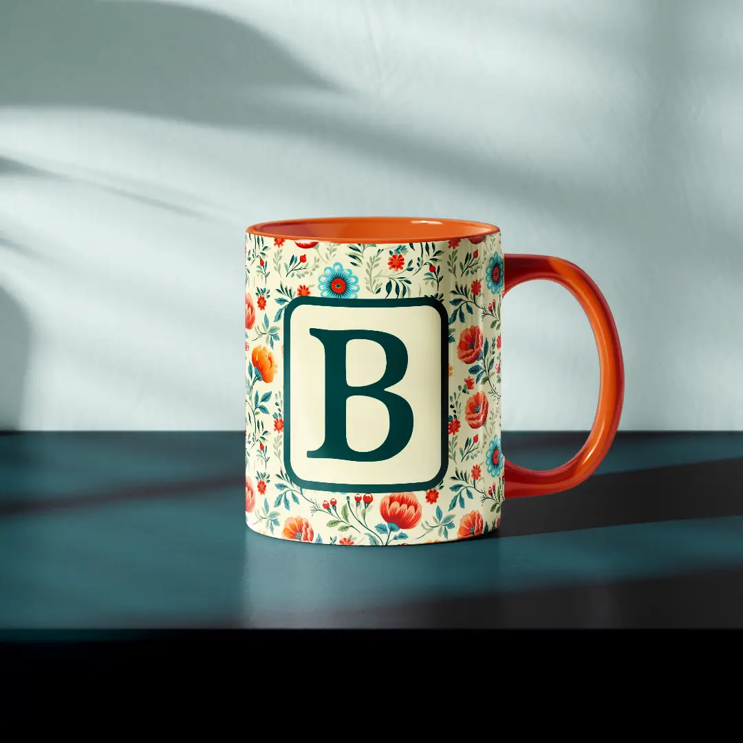 B Alphabet Ceramic Mug