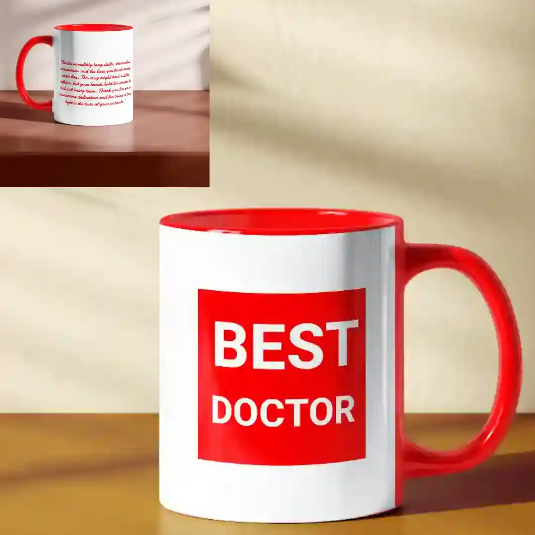 Best Doctor Red Coffee Mug - Image 3