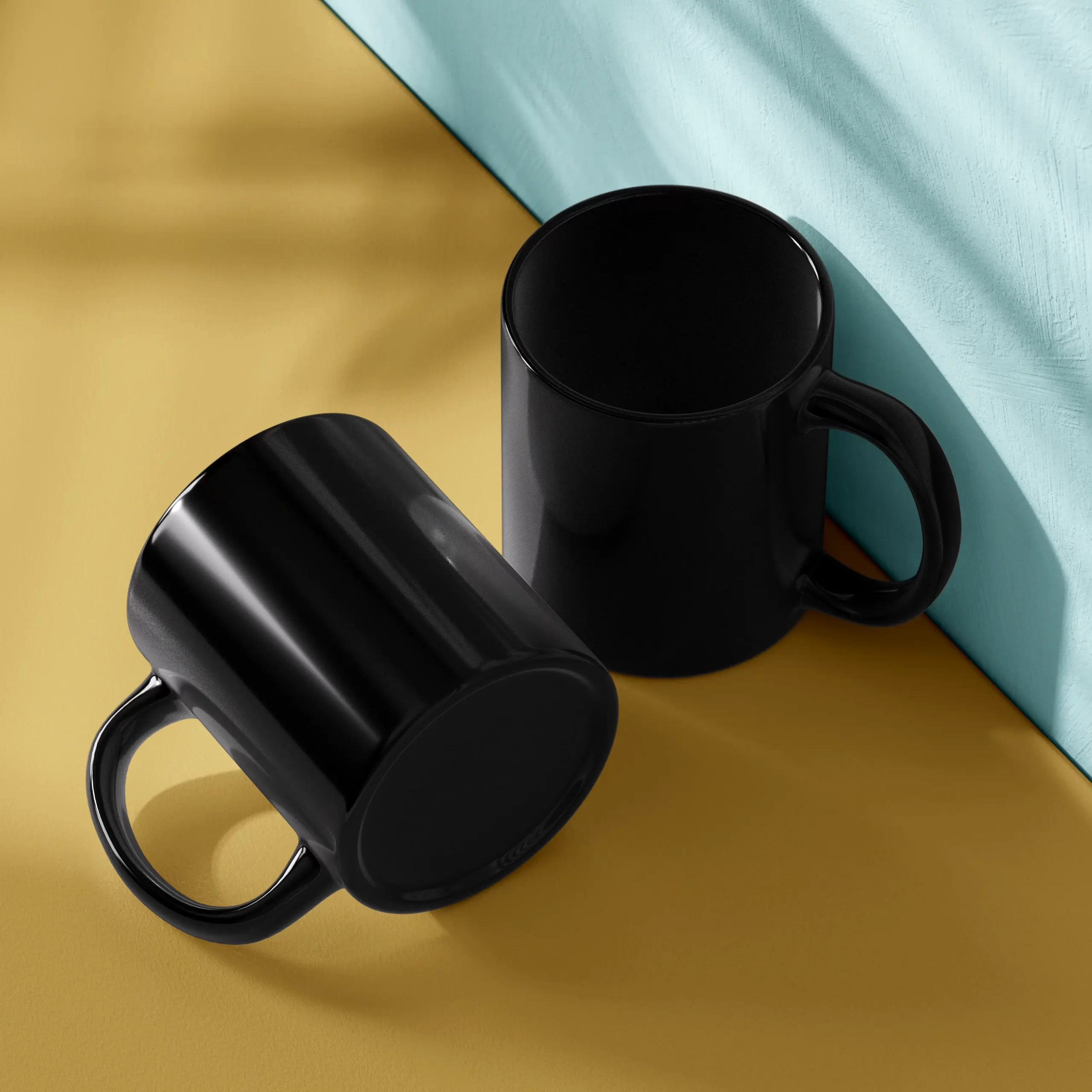 Plain Black Coffee Mug - Image 3
