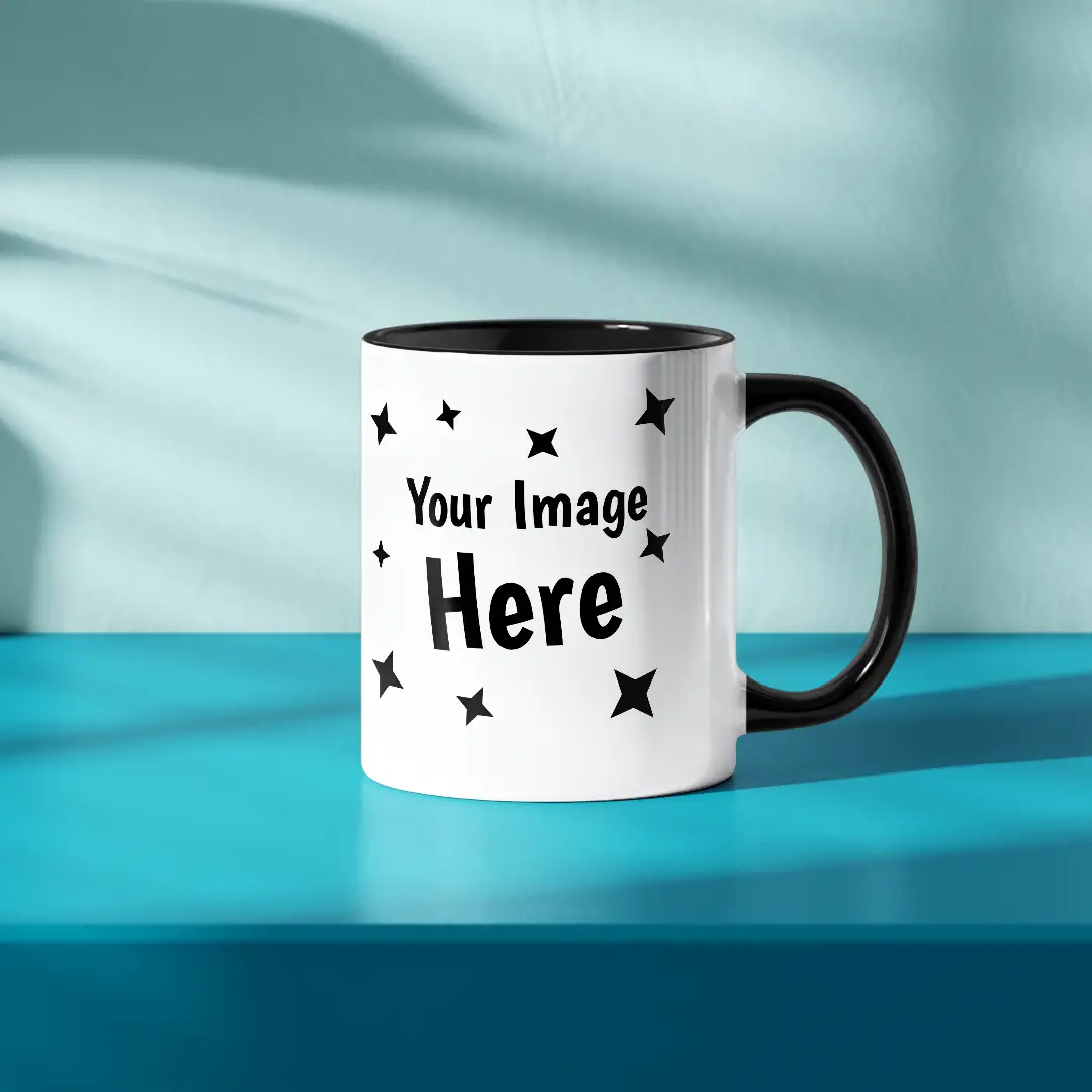 Customised Black Ceramic Mug - Image 2