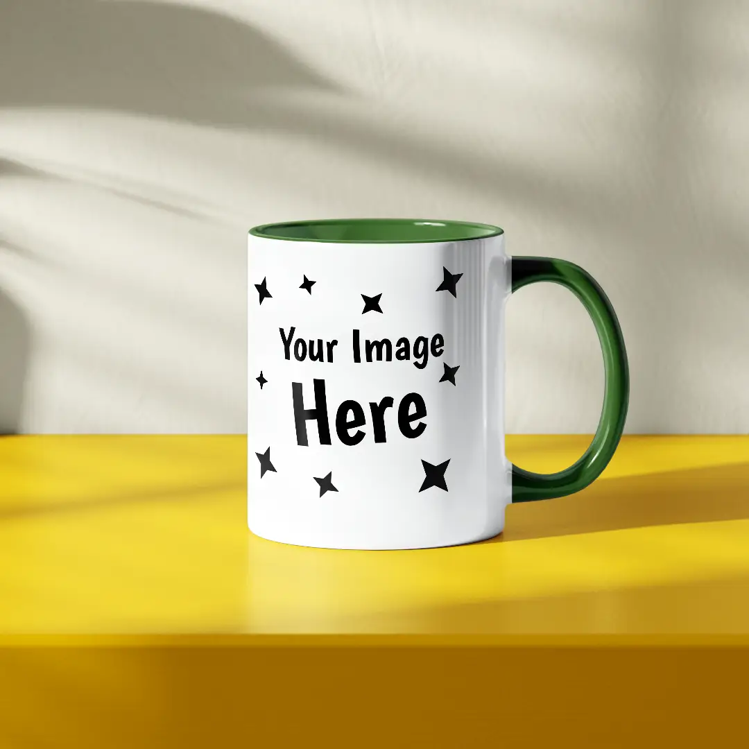 Customised Green Ceramic Mug - Image 2