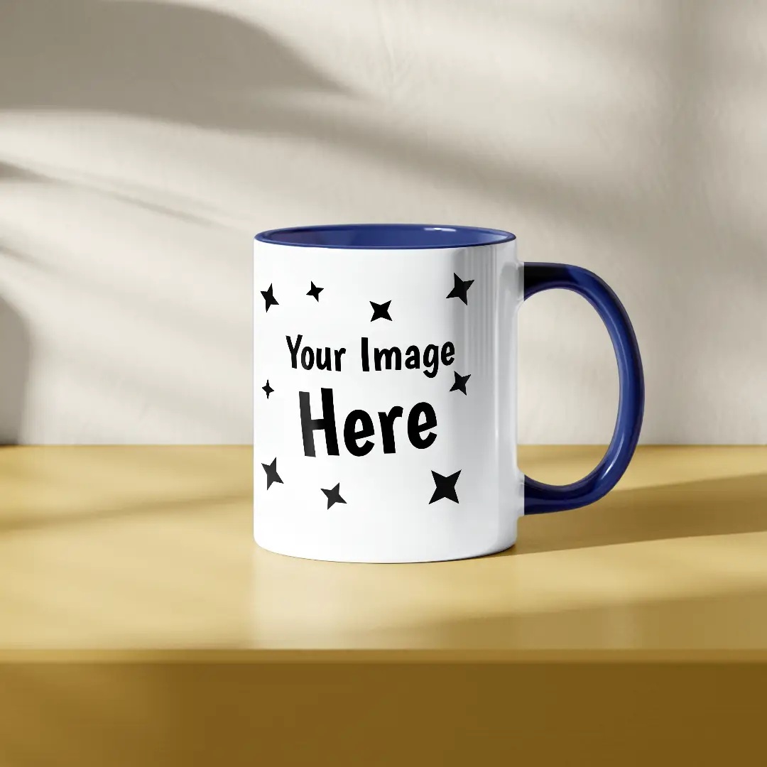 Customised Navy Blue Ceramic Mug - Image 2