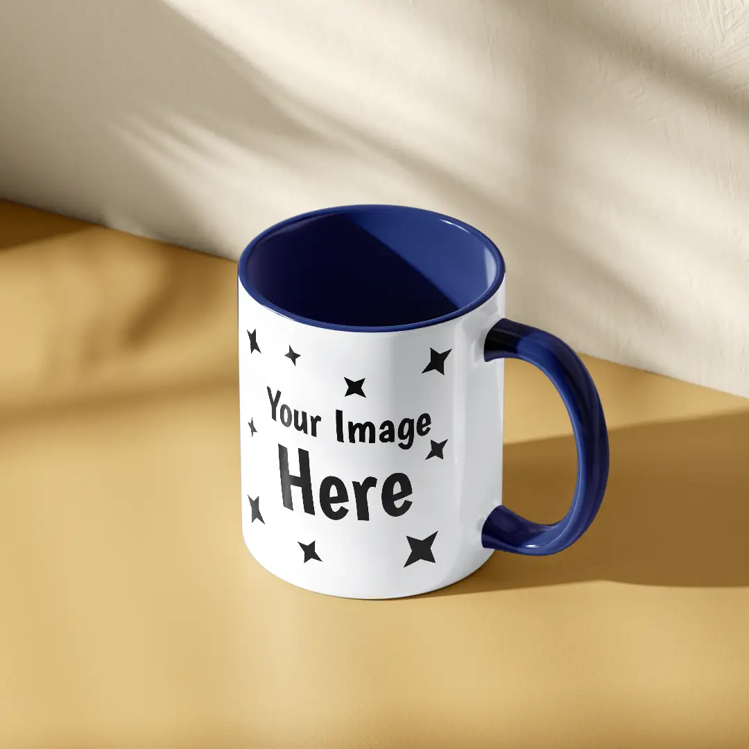 Customised Navy Blue Ceramic Mug