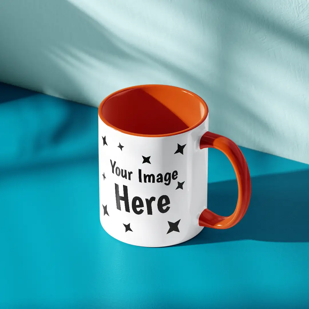 Customised Orange Ceramic Mug