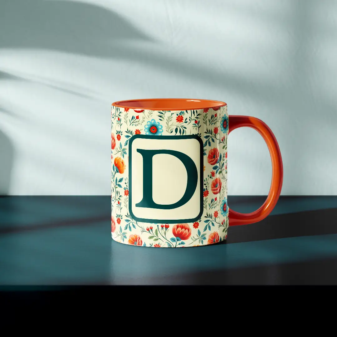 D Alphabet Ceramic Mug