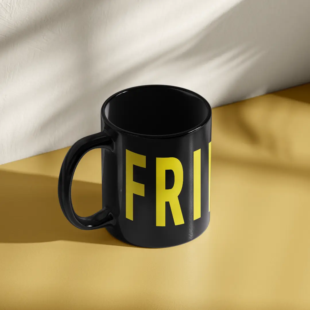 Pack Of Two Friday Ceramic Coffee Mug - Image 2