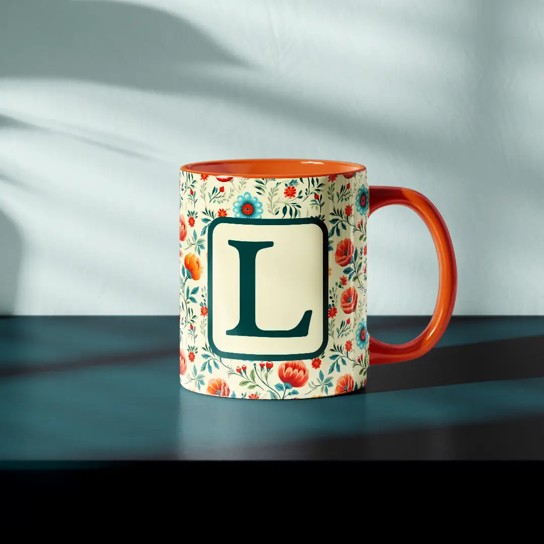 L Alphabet Ceramic Mug