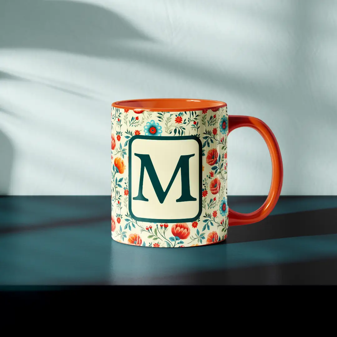 M Alphabet Ceramic Mug