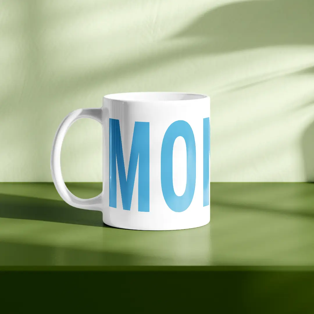 Pack Of Two Monday Ceramic Coffee Mug - Image 3