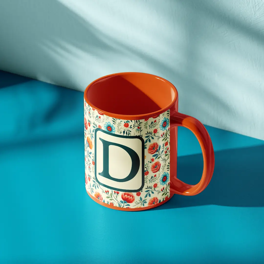 D Alphabet Ceramic Mug - Image 4