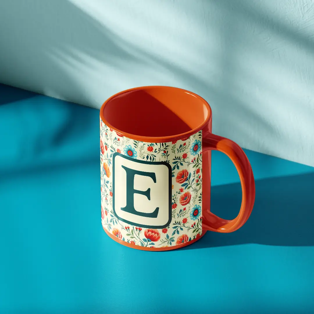 E Alphabet Ceramic Mug - Image 4