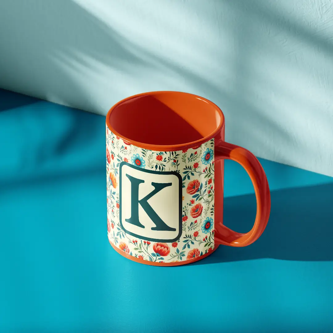 K Alphabet Ceramic Mug - Image 4