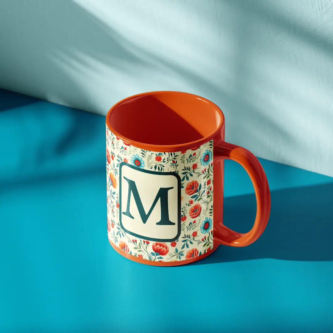 M Alphabet Ceramic Mug - Image 4