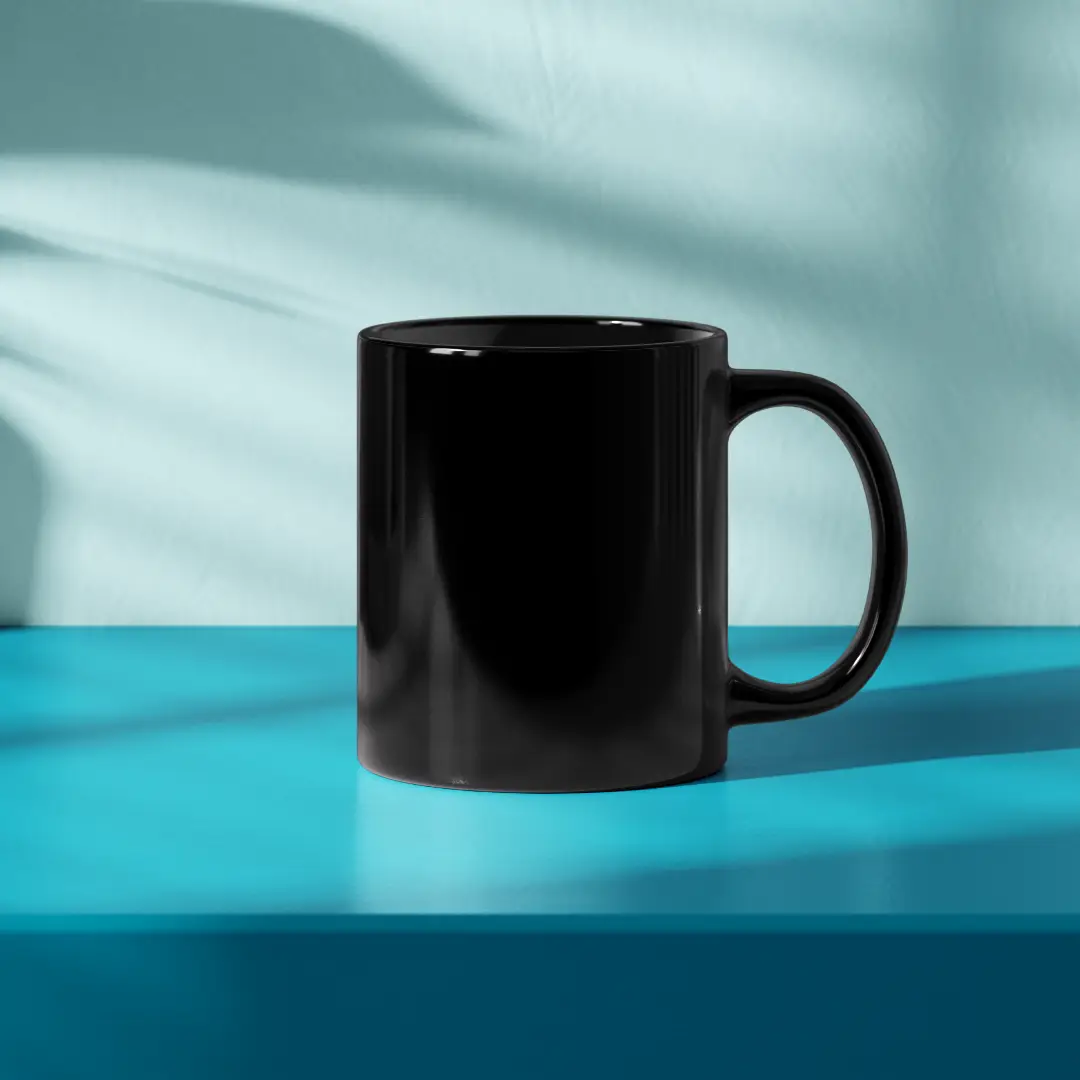 Plain Black Coffee Mug