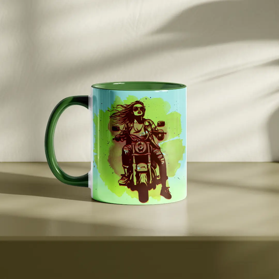Customised Green Ceramic Mug - Image 3