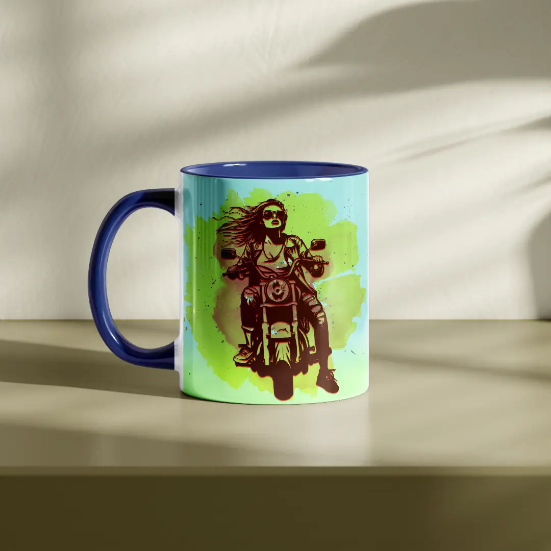 Customised Navy Blue Ceramic Mug - Image 3