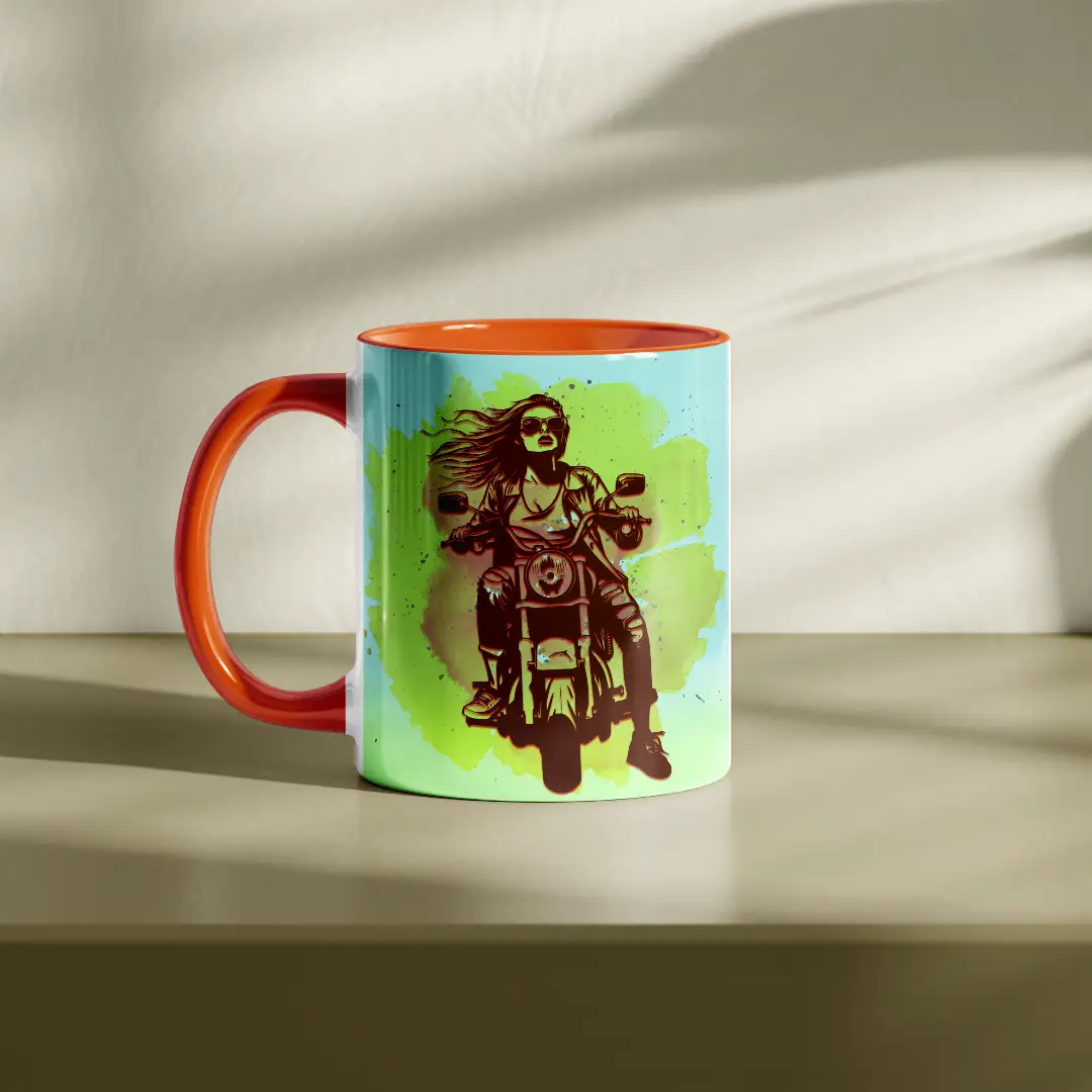 Customised Orange Ceramic Mug - Image 3