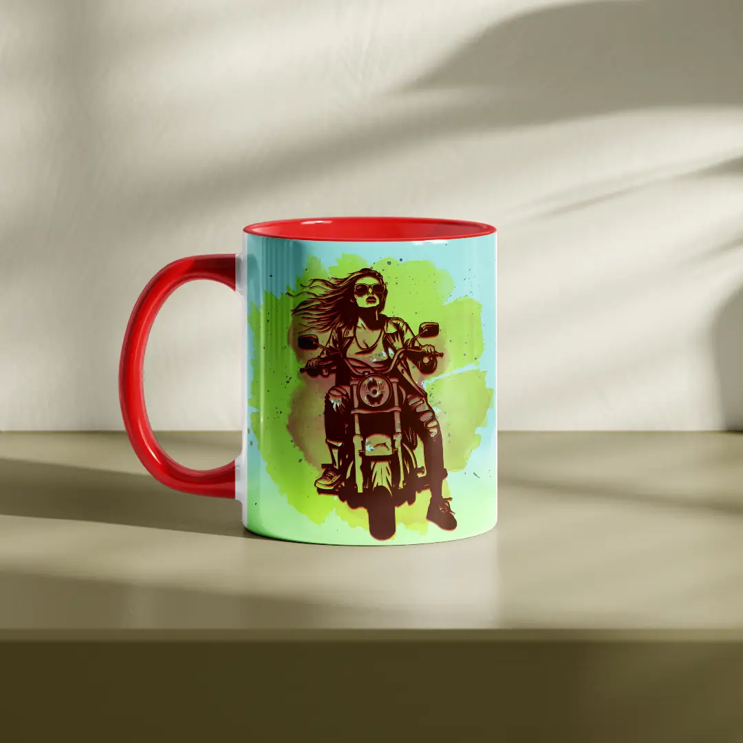 Customised Red Ceramic Mug - Image 3