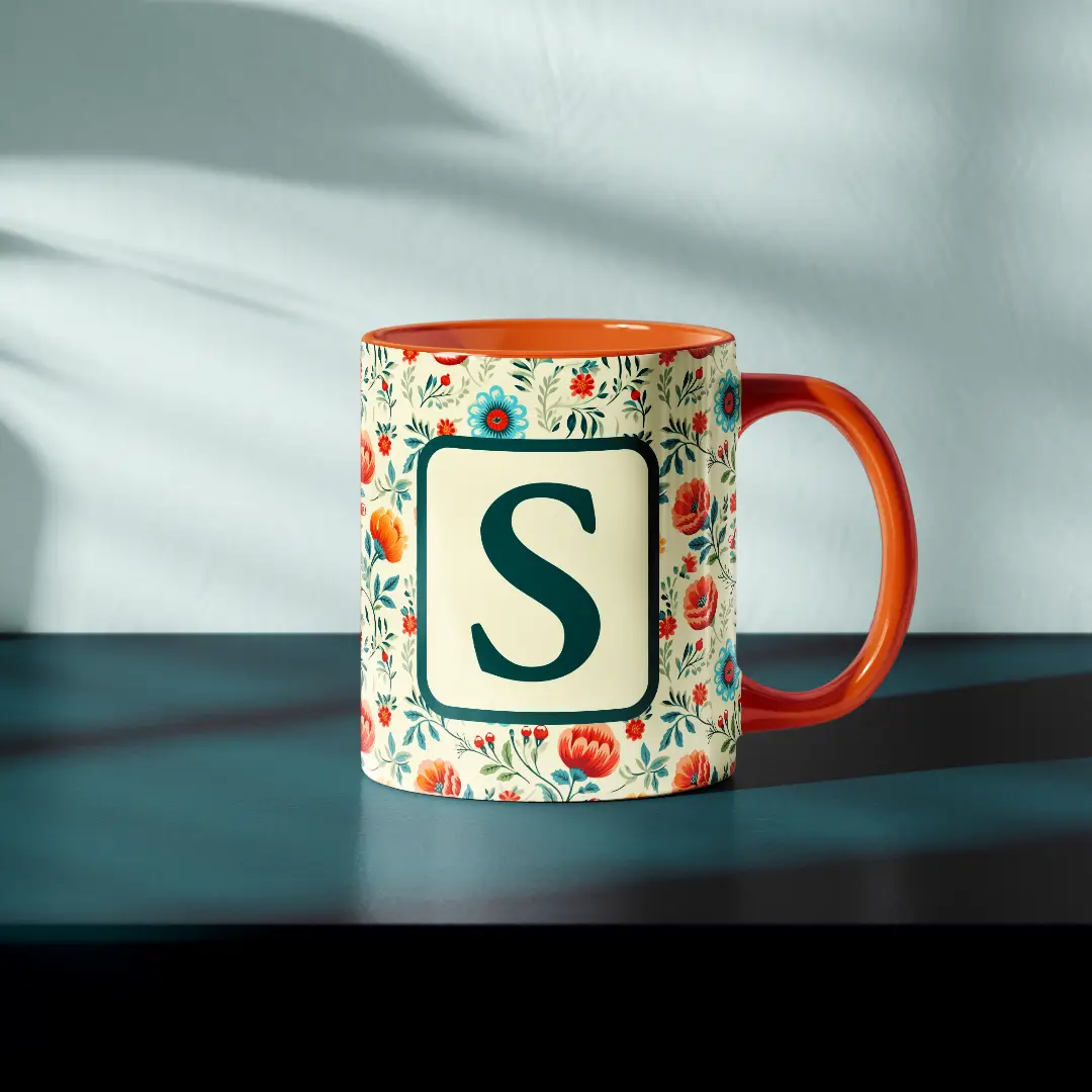 S Alphabet Ceramic Mug