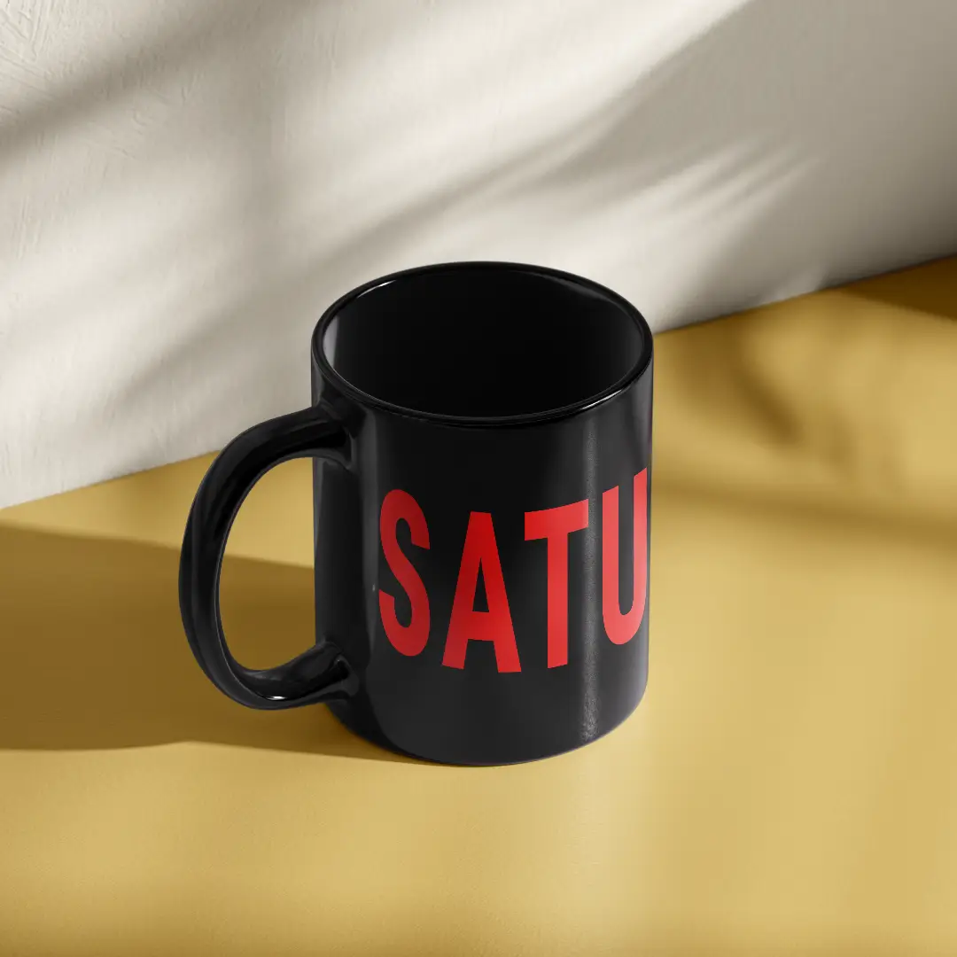 Pack Of Two Saturday Ceramic Coffee Mug - Image 2
