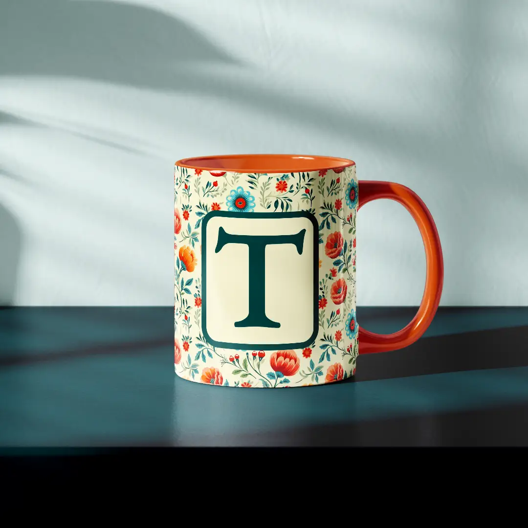 T Alphabet Ceramic Mug