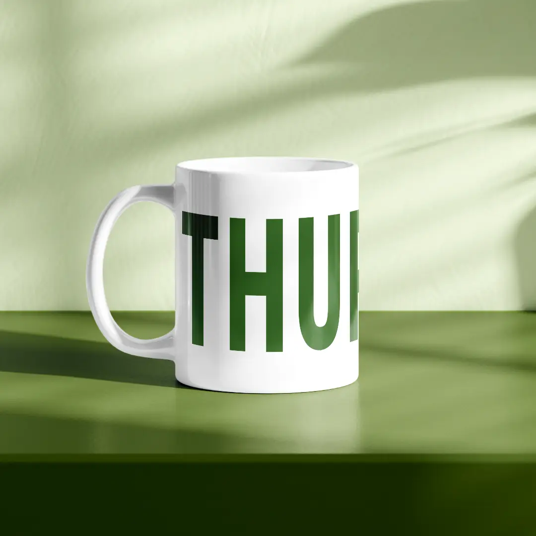 Pack Of Two Thursday Ceramic Coffee Mug - Image 3