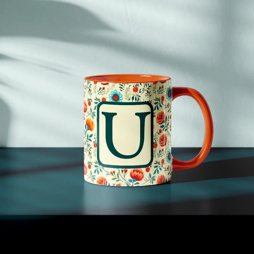 U Alphabet Ceramic Mug