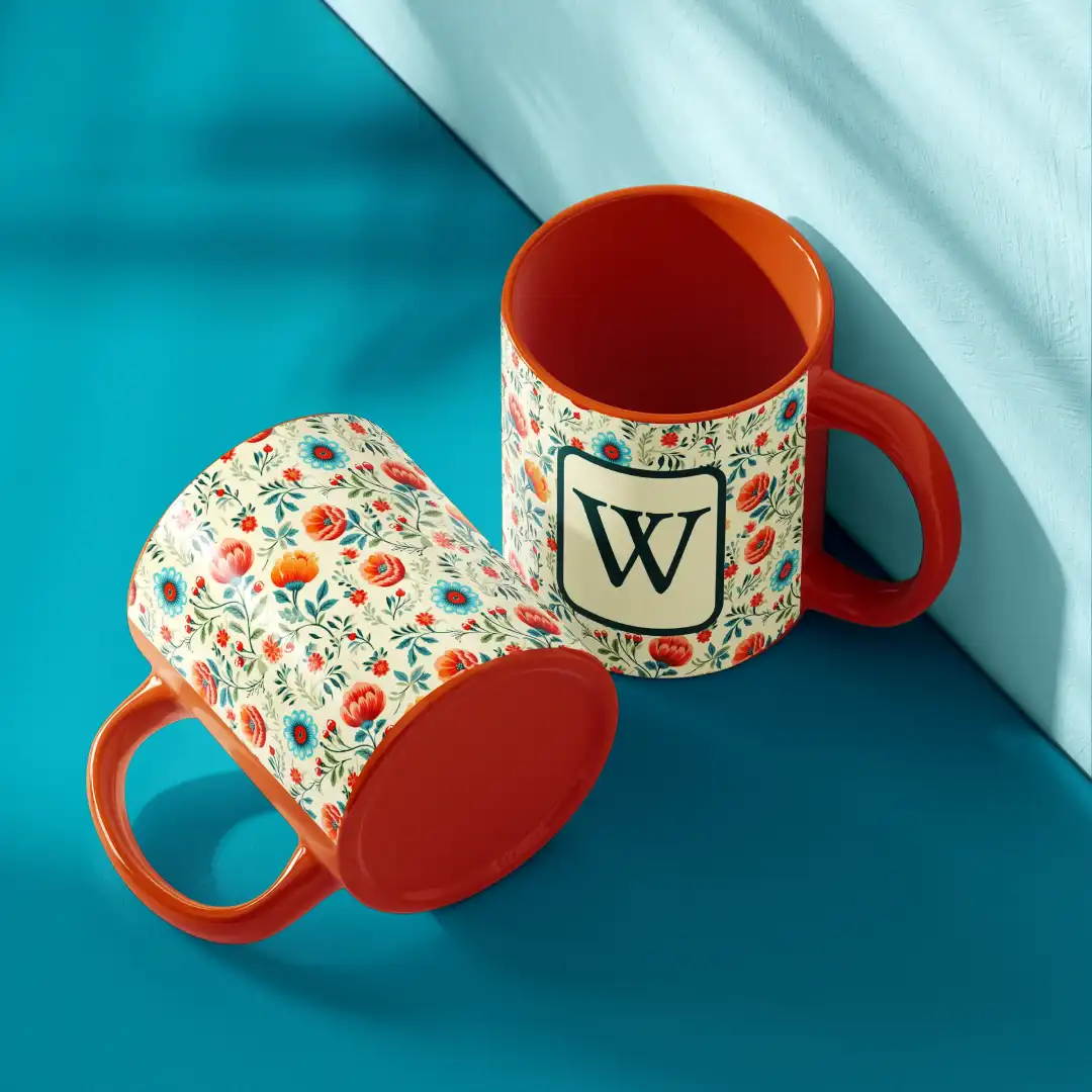 W Alphabet Ceramic Mug - Image 3
