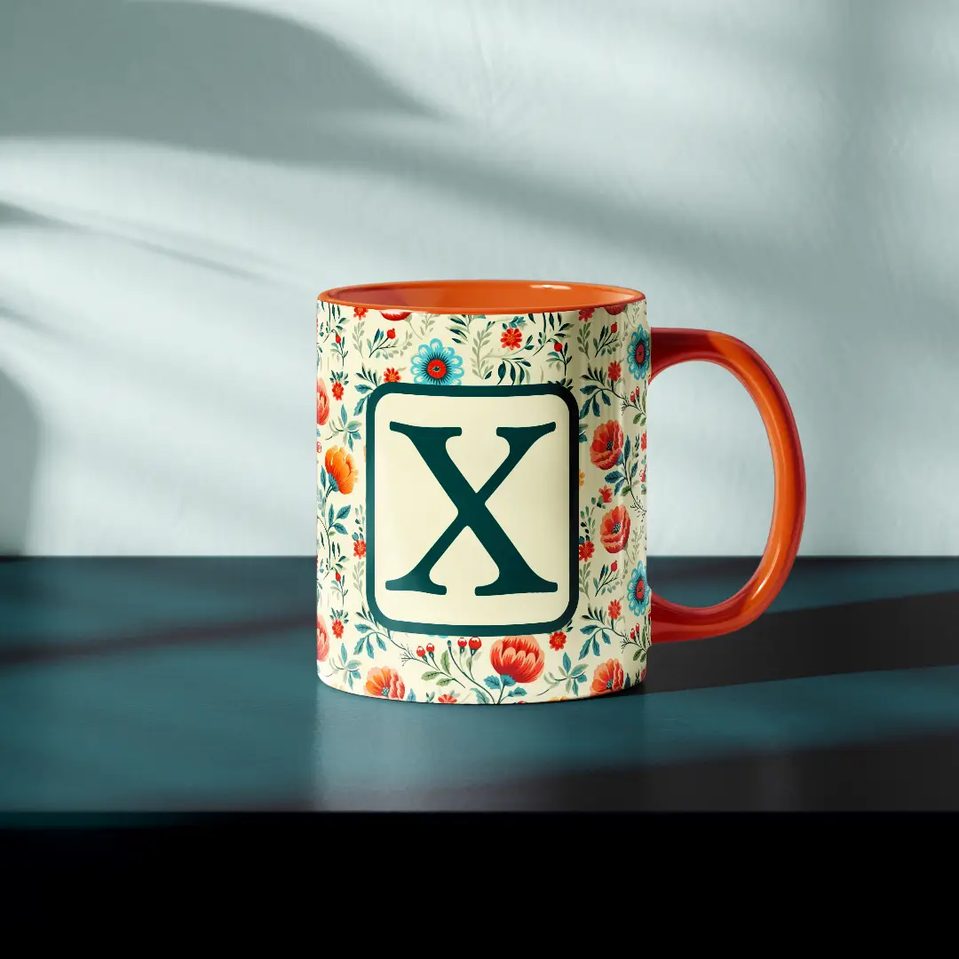X Alphabet Ceramic Mug