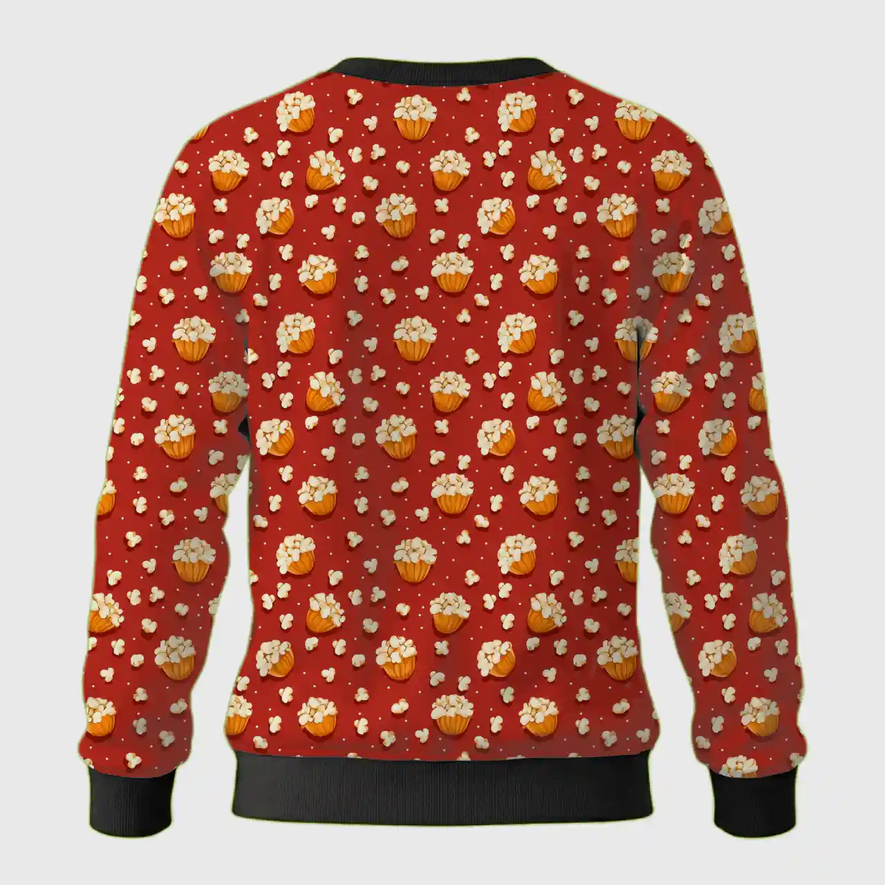 Kids Funky Red Pop Corn Sweatshirt - Image 3