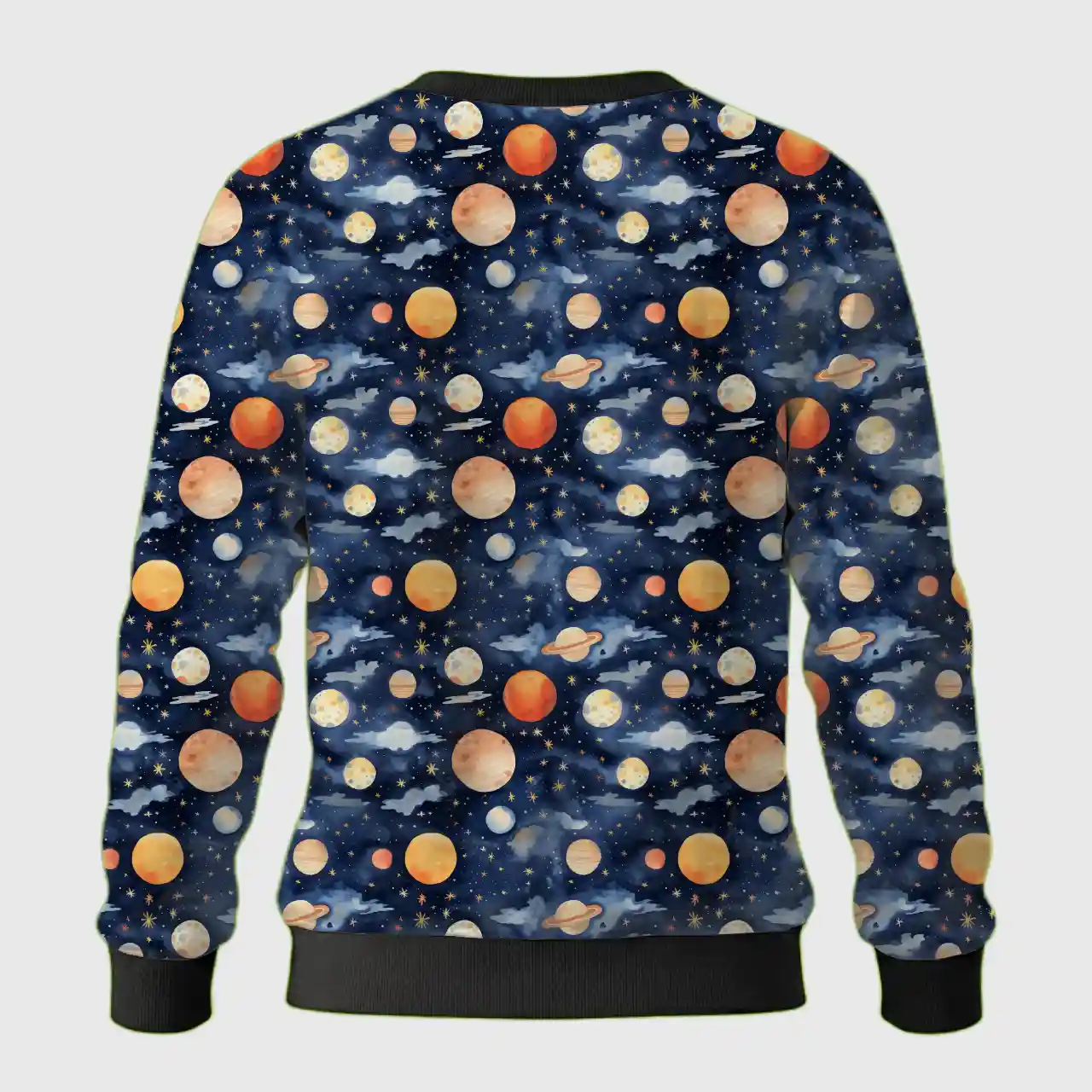 Kids Navy Color Clestial Print Sweatshirt - Image 3
