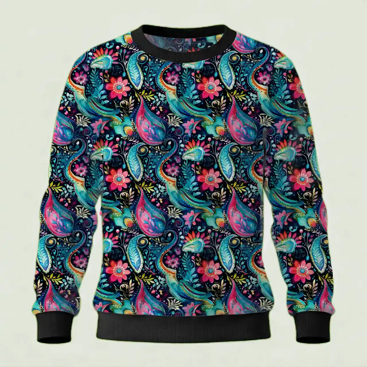 Kids Colorful Paisley Printed Sweatshirt - Image 2