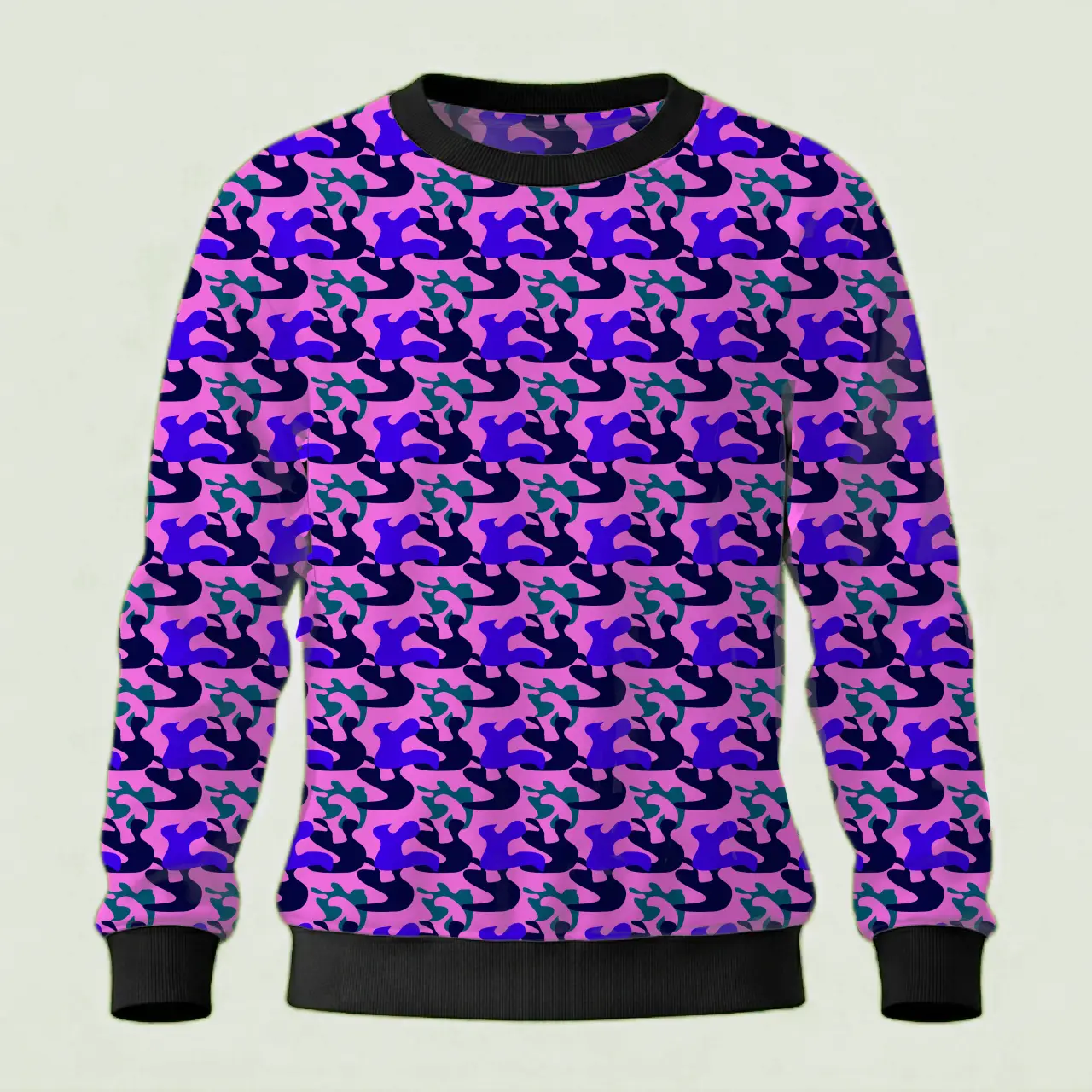Kids Purple Camouflage Sweatshirt - Image 2
