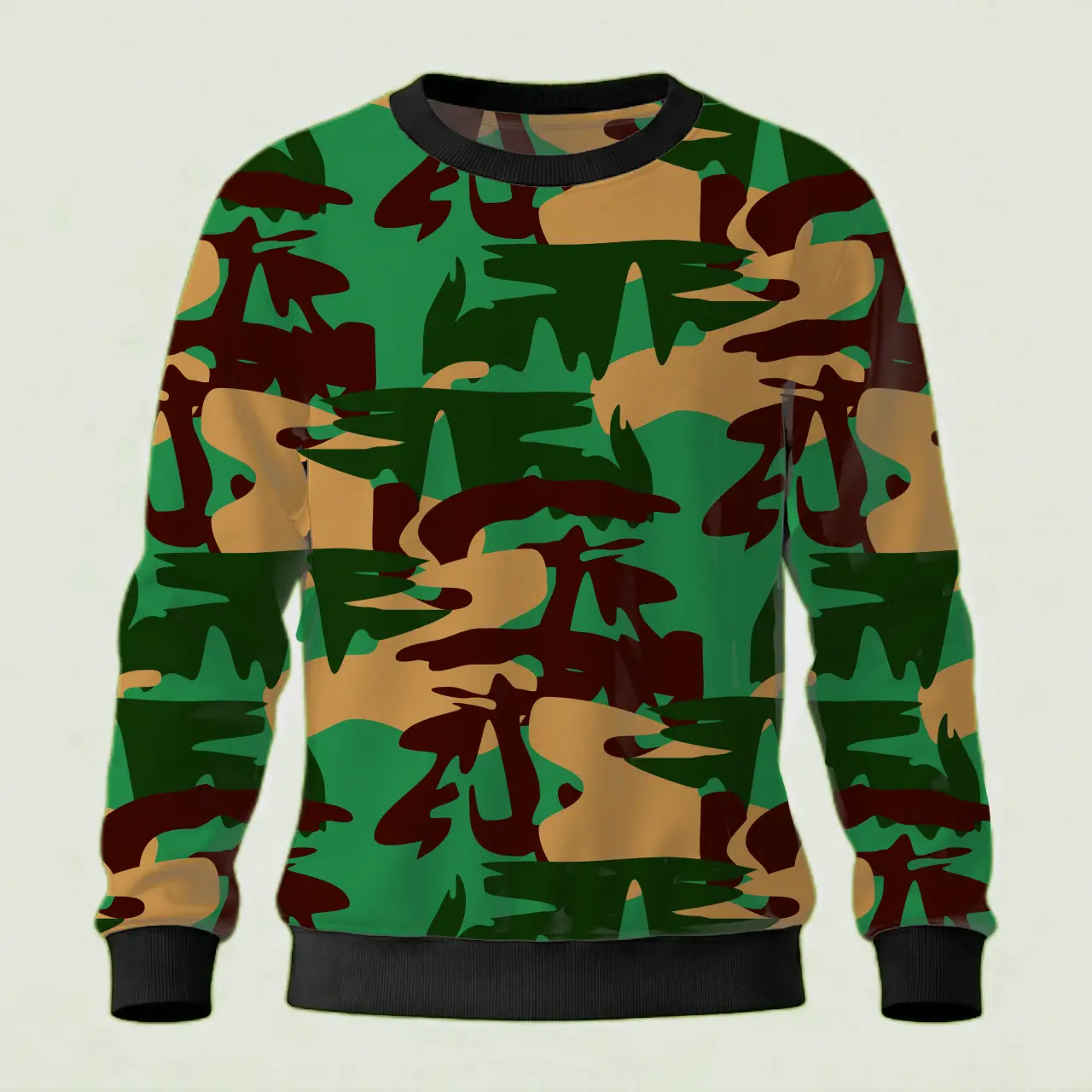 Kids Army Style Camo Sweatshirt - Image 2