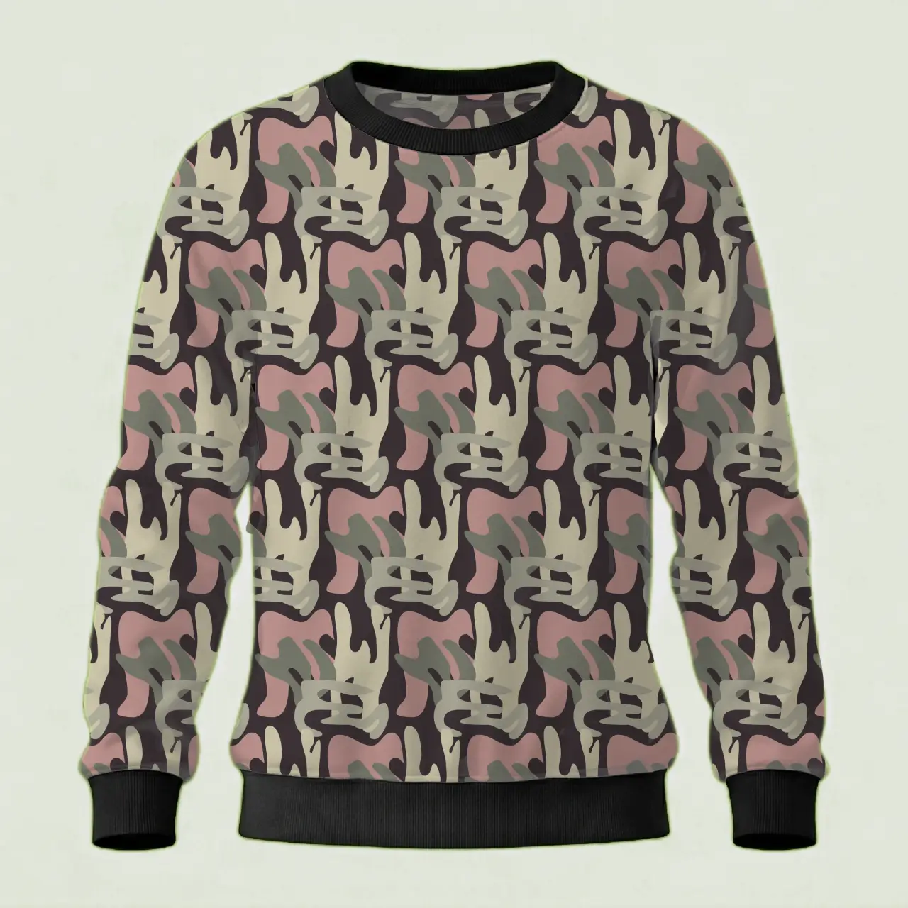 Kids Muddy Green Camouflage Sweatshirt - Image 2