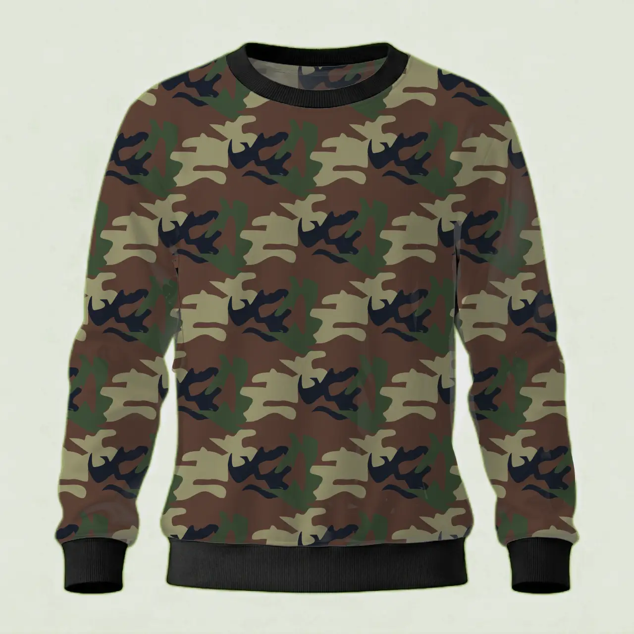 Kids Army Type Camo Sweatshirt - Image 2