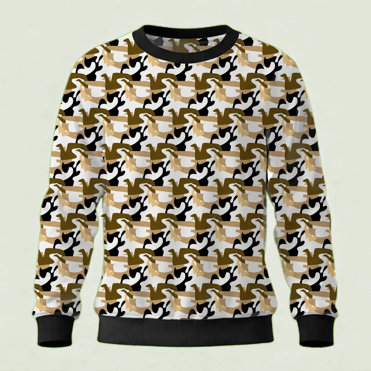 Kids Royal White Brown Camouflage Sweatshirt - Image 2