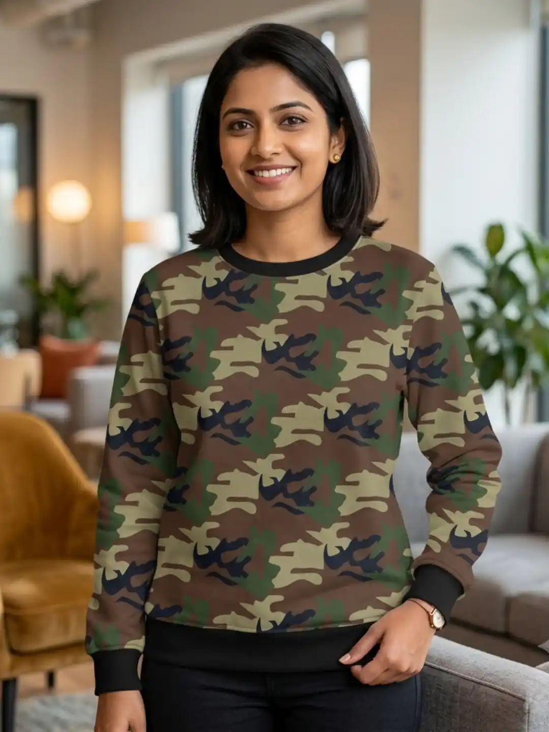 Kids Army Type Camo Sweatshirt