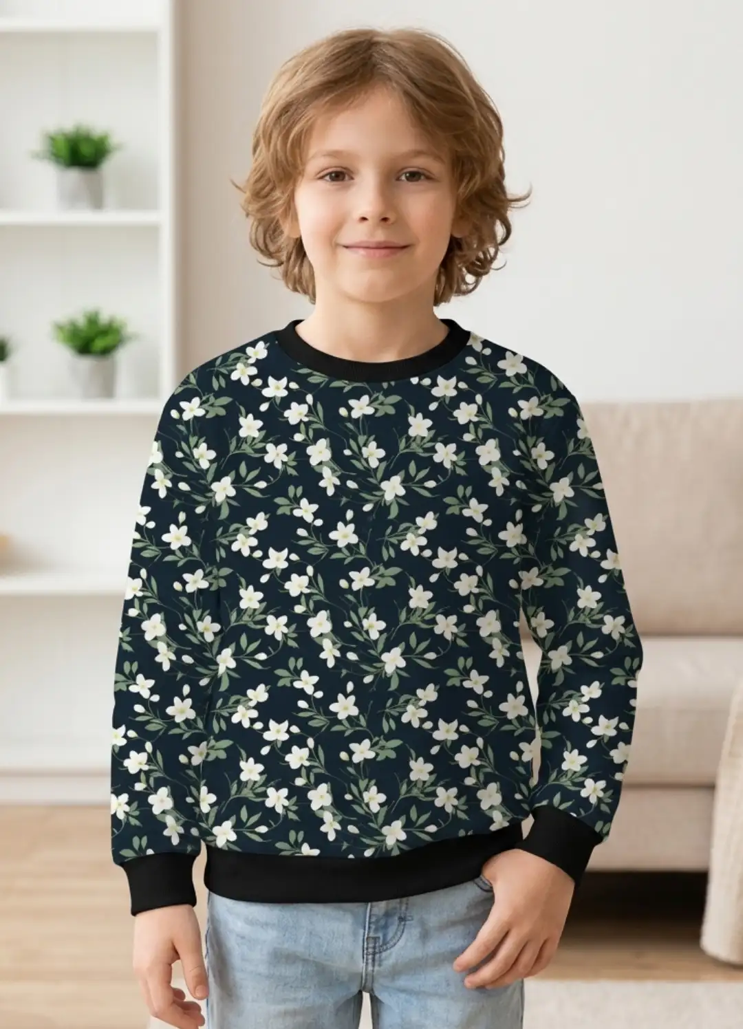 Kids Floral Jasmine Sweatshirt