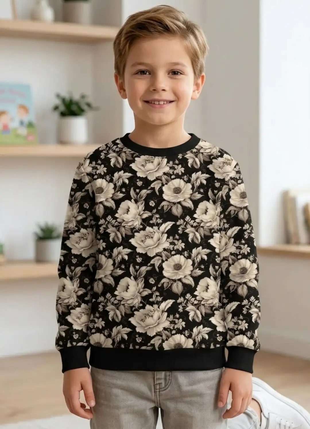 Kids Vintage Flowers Sweatshirt