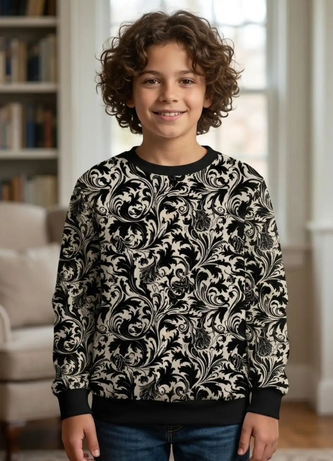 Kids Vintage Black Sweatshirt