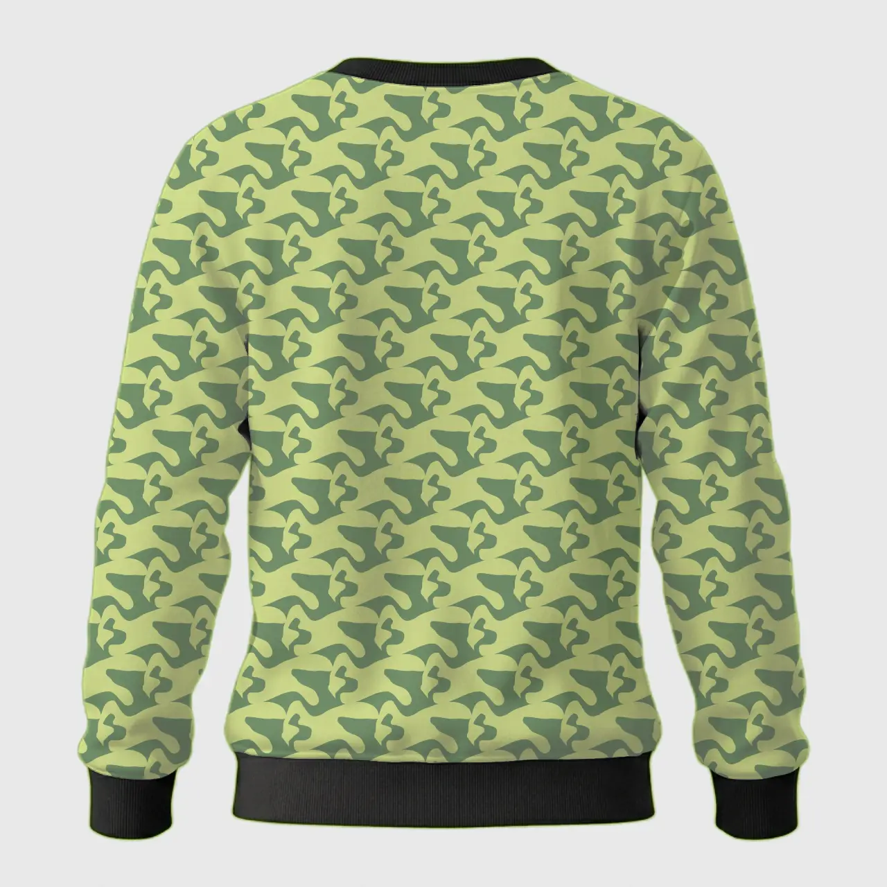 Kids Lime Camouflage Sweatshirt - Image 3