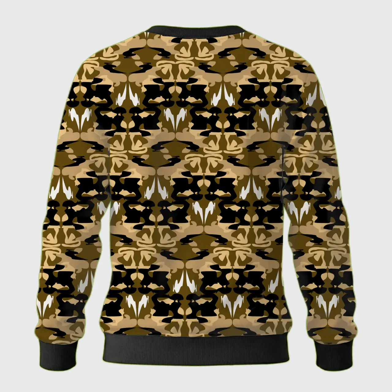 Kids Camel Color Camouflage Sweatshirt - Image 3