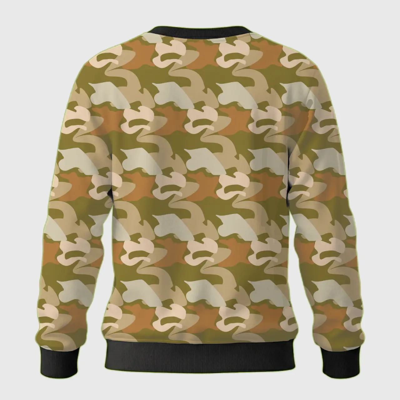 Kids Sand Color Camouflage Sweatshirt - Image 3