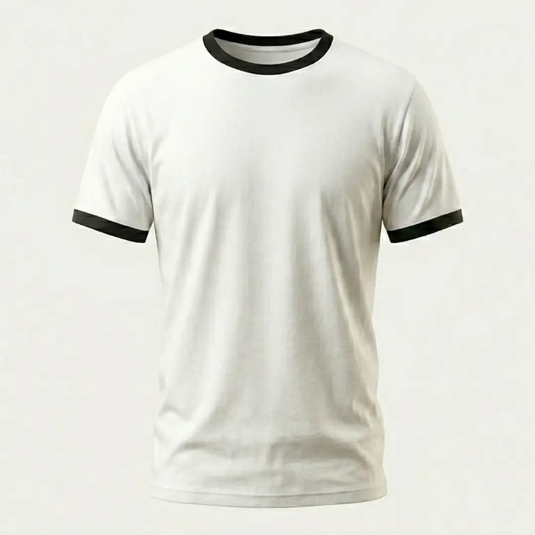 Black White Ringer T-shirt - Image 3