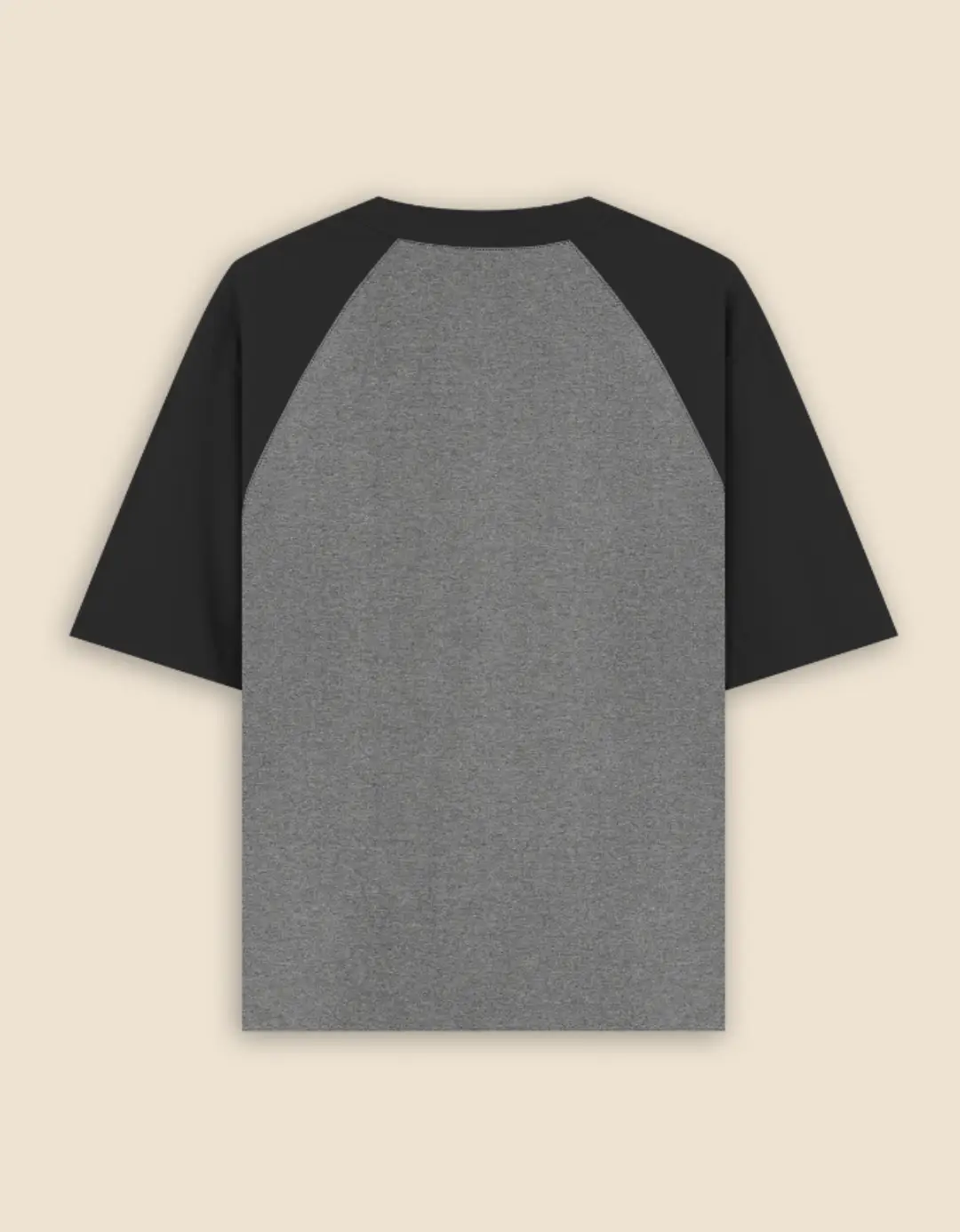 Twenty Four Oversized Black Charcoal Grey Raglan T-shirt