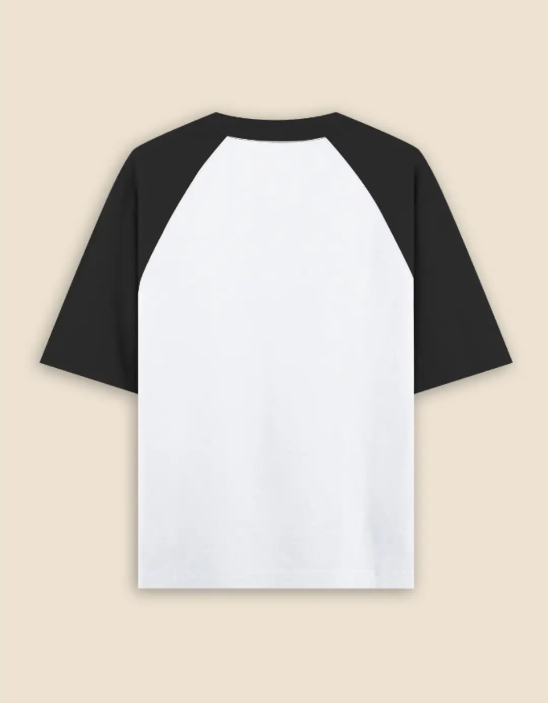 Twenty Four Oversized Black White Raglan T-shirt - Image 3